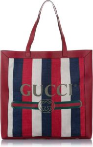 Gucci Vintage Pre-eigendom logo canvas draagtas Rood Dames