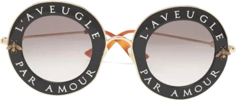 Gucci Vintage Pre-owned Acetate sunglasses Grijs Dames