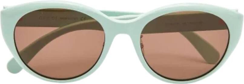 Gucci Vintage Pre-owned Acetate sunglasses Groen Dames