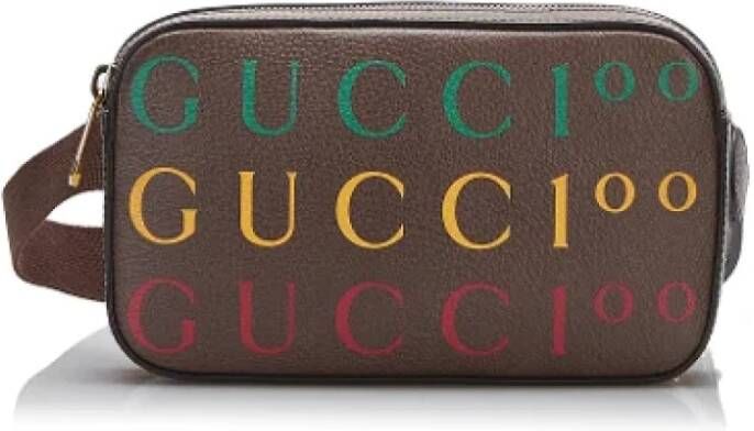 Gucci Vintage Pre-owned Belt Bags Bruin Dames