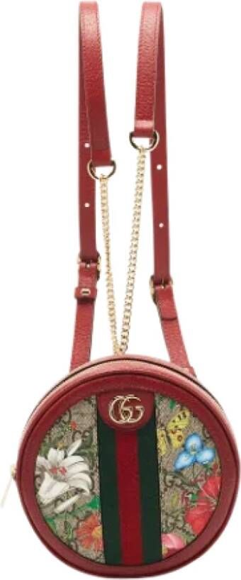 Gucci Vintage Pre-owned Canvas backpacks Rood Dames