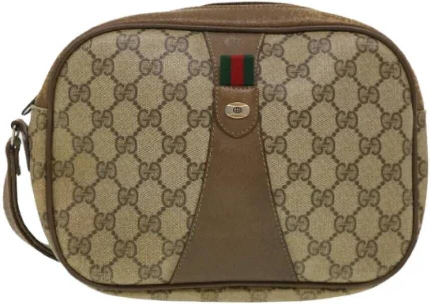 Gucci Vintage Pre-owned Canvas clutches Beige Dames