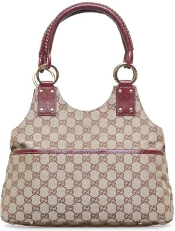 Gucci Vintage Pre-owned Canvas gucci-bags Beige Dames