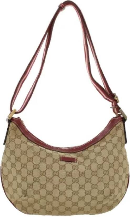Gucci Vintage Pre-owned Canvas gucci-bags Beige Dames
