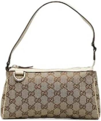 Gucci Vintage Pre-owned Canvas gucci-bags Bruin Dames