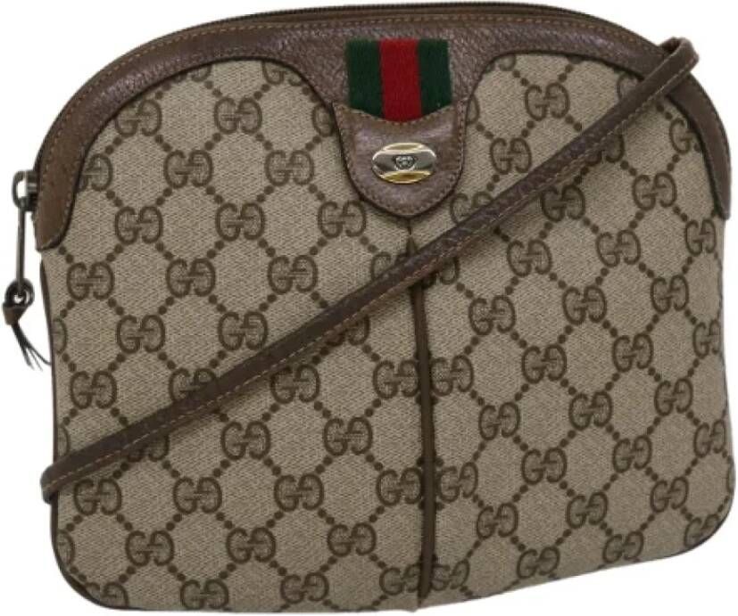 Gucci Vintage Pre-owned Canvas gucci-bags Bruin Dames