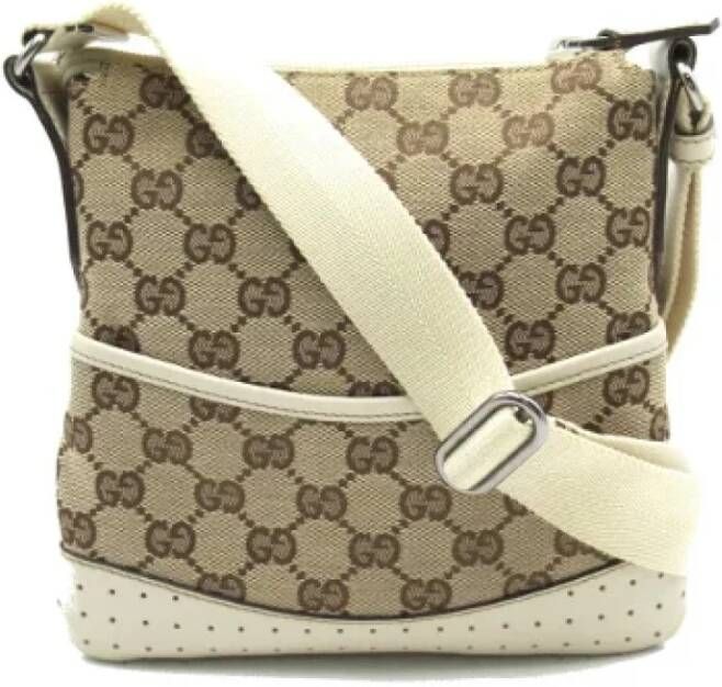 Gucci Vintage Pre-owned Canvas gucci-bags Bruin Dames