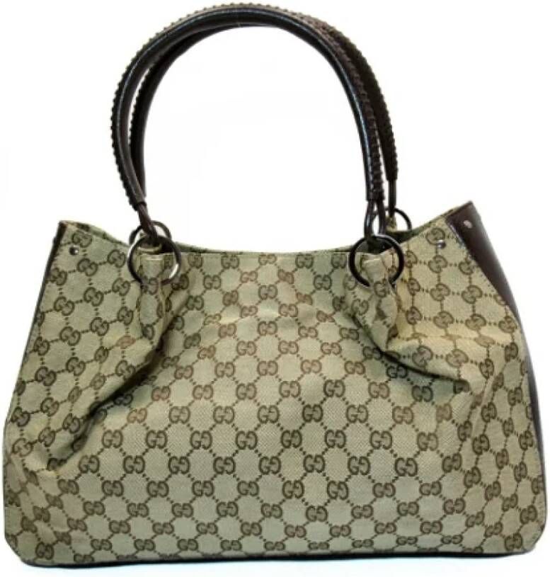 Gucci Vintage Pre-owned Canvas gucci-bags Bruin Dames