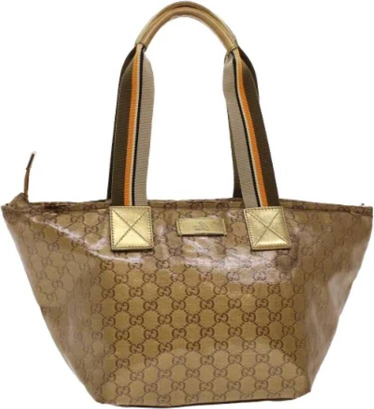 Gucci Vintage Pre-owned Canvas gucci-bags Yellow Dames