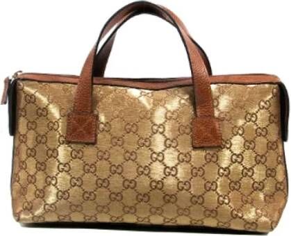 Gucci Vintage Pre-owned Canvas gucci-bags Geel Dames