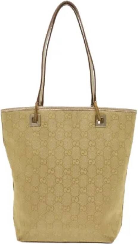 Gucci Vintage Pre-owned Canvas gucci-bags Yellow Dames