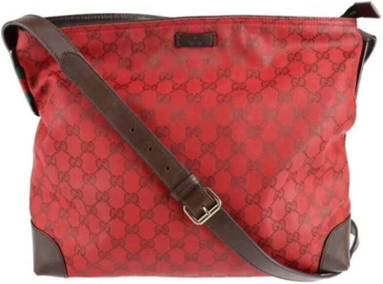Gucci Vintage Pre-owned Canvas gucci-bags Rood Dames