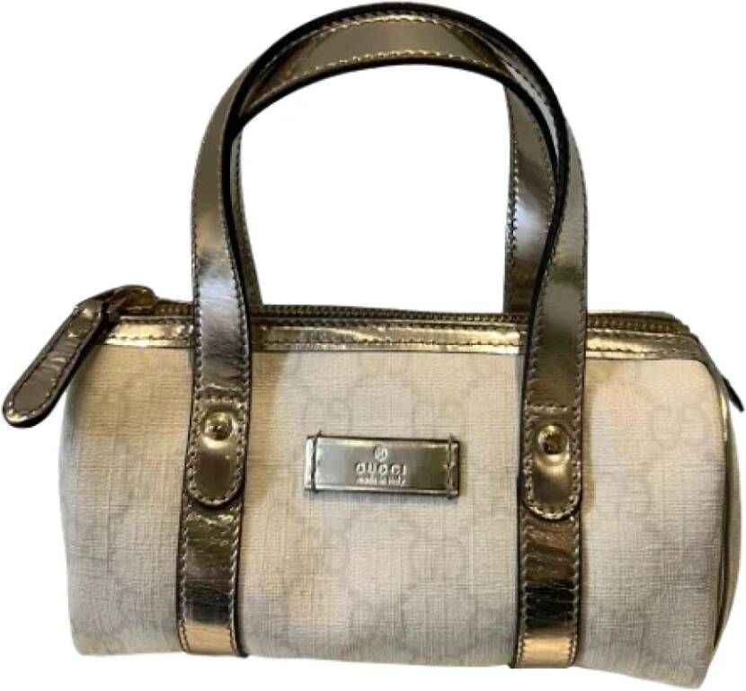 Gucci Vintage Pre-owned Canvas gucci-bags Wit Dames
