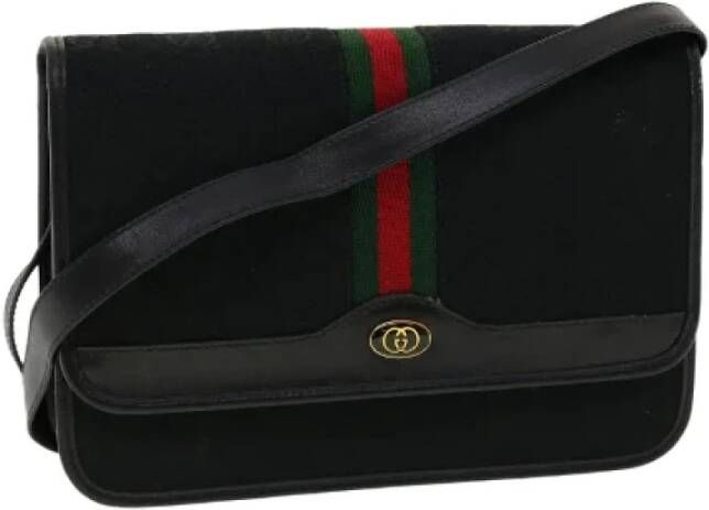 Gucci Vintage Pre-owned Canvas gucci-bags Zwart Dames