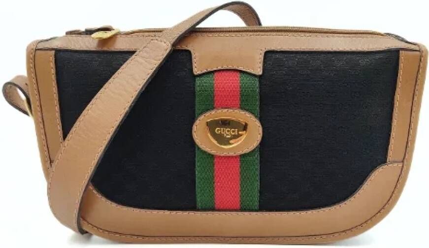 Gucci Vintage Pre-owned Canvas gucci-bags Zwart Dames