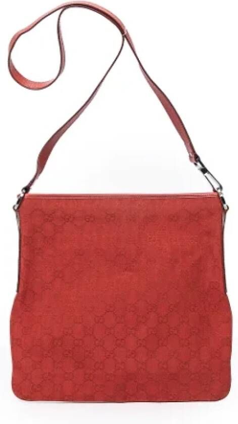 Gucci Vintage Pre-owned Canvas handbags Rood Dames