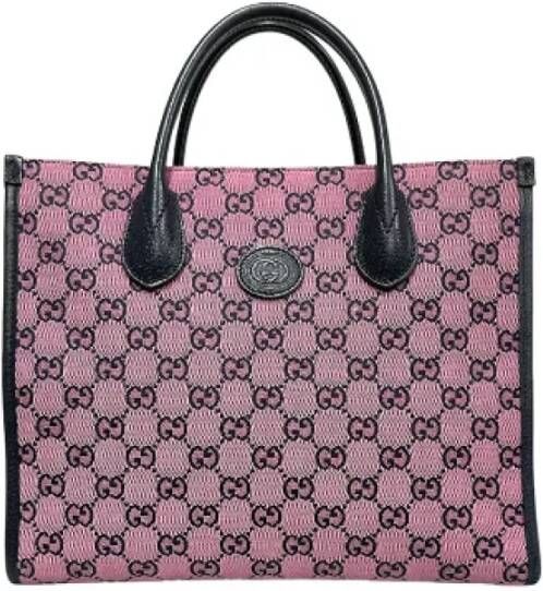 Gucci Vintage Pre-owned Canvas handbags Roze Dames