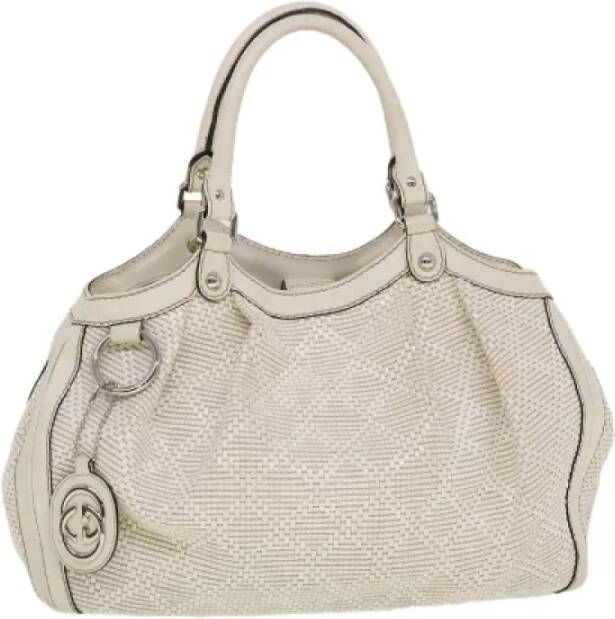 Gucci Vintage Pre-owned Canvas handbags Wit Dames