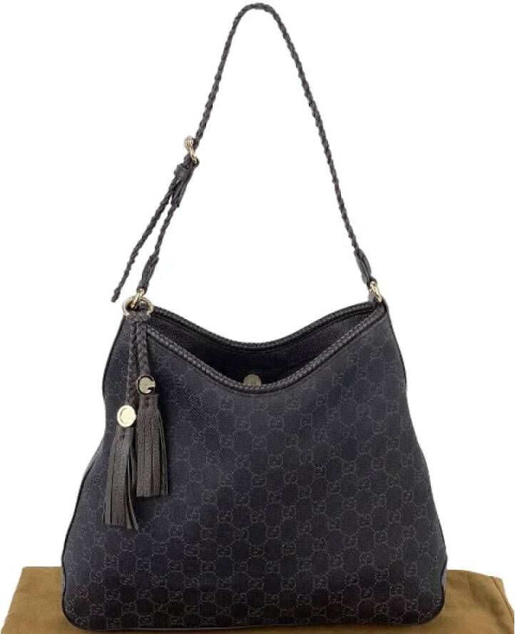 Gucci Vintage Pre-owned Canvas handbags Zwart Dames