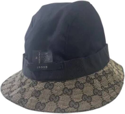 Gucci Vintage Pre-owned Canvas hats Beige Dames