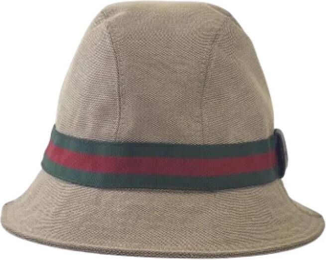 Gucci Vintage Pre-owned Canvas hats Beige Unisex