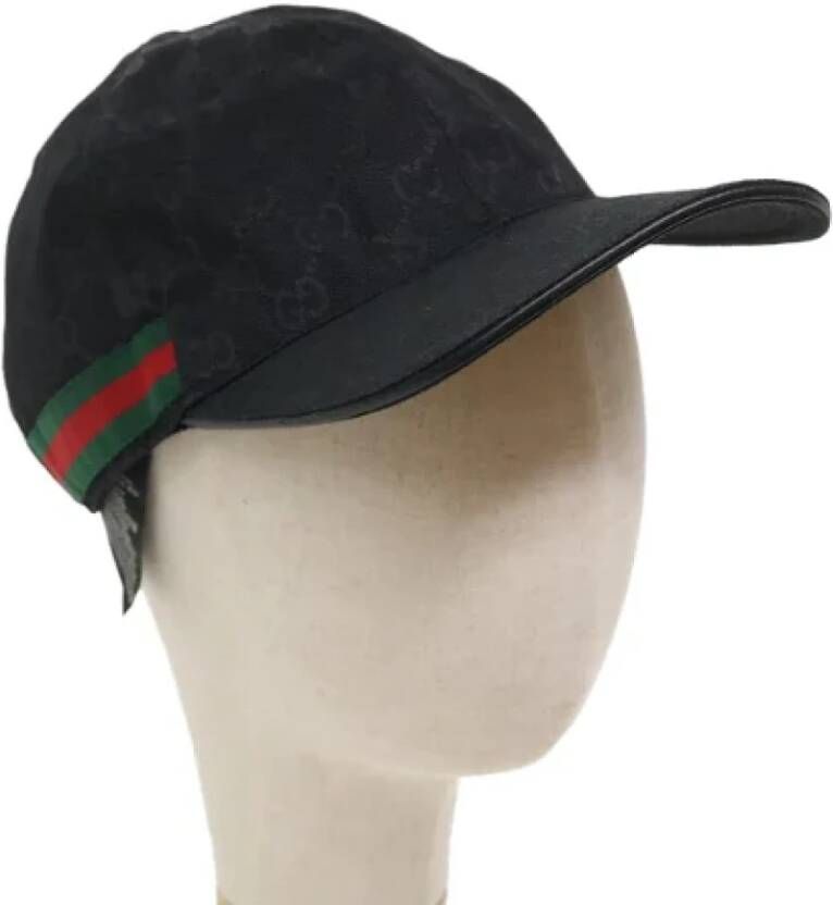 Gucci Vintage Pre-owned Canvas hats Zwart Dames
