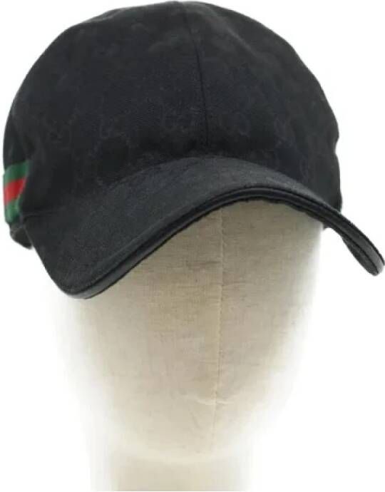 Gucci Vintage Pre-owned Canvas hats Zwart Dames