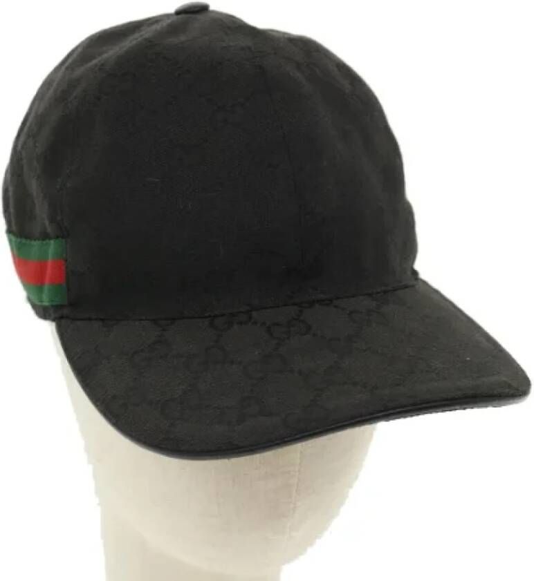 Gucci Vintage Pre-owned Canvas hats Zwart Dames