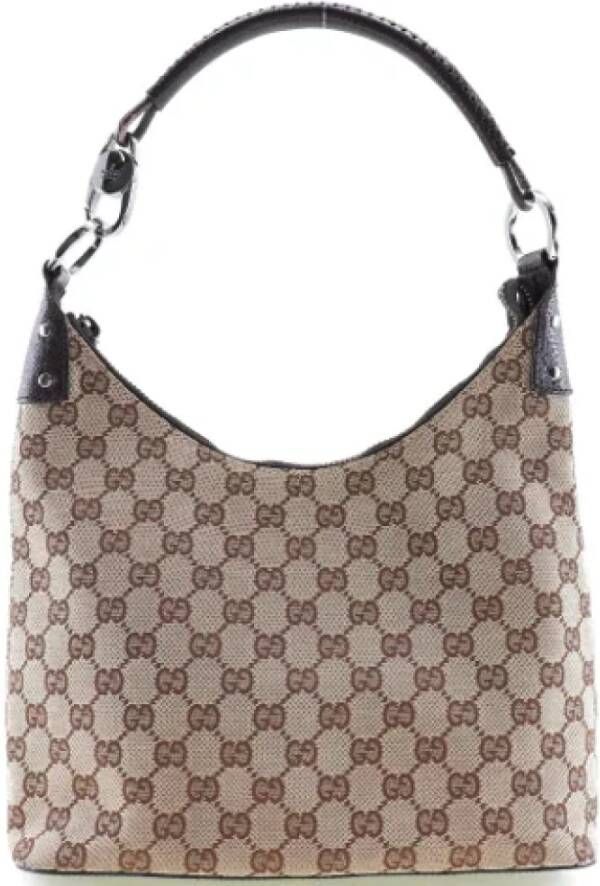 Gucci Vintage Pre-owned Canvas shoppers Bruin Dames