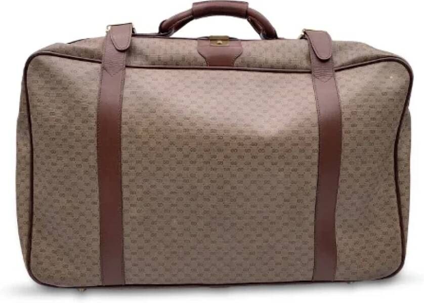 Gucci Vintage Pre-owned Canvas travel-bags Beige Dames