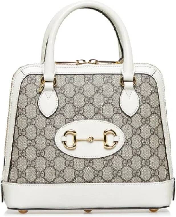 Gucci Vintage Pre-owned Coated canvas handbags White Dames