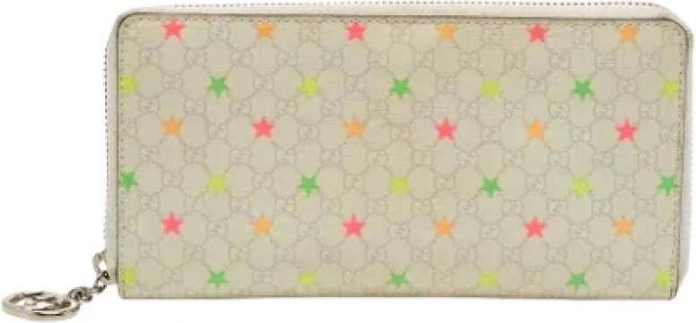 Gucci Vintage Pre-owned Coated canvas wallets White Dames