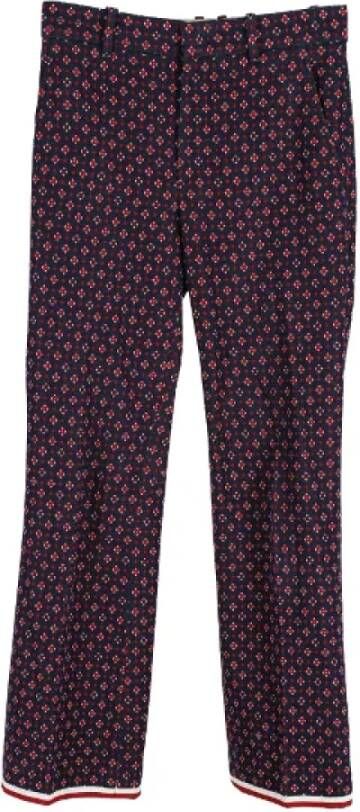 Gucci Vintage Pre-owned Cotton bottoms Blauw Dames
