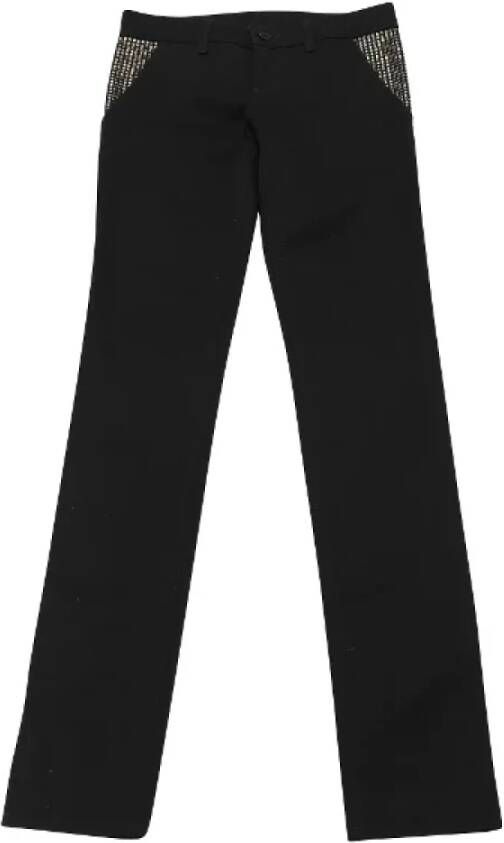 Gucci Vintage Pre-owned Cotton jeans Zwart Dames