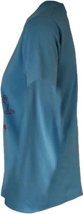 Gucci Vintage Pre-owned Cotton tops Blauw Dames