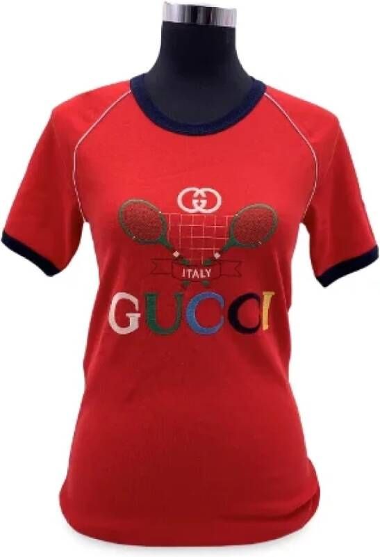 Gucci Vintage Pre-owned Cotton tops Rood Dames