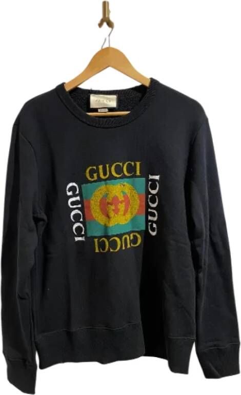 Gucci Vintage Pre-owned Cotton tops Zwart Dames