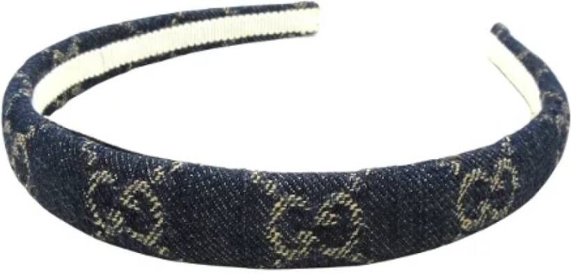 Gucci Vintage Pre-owned Denim hair-accessories Blauw Dames