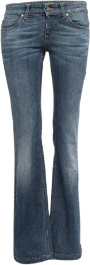 Gucci Vintage Pre-owned Denim jeans Blauw Dames