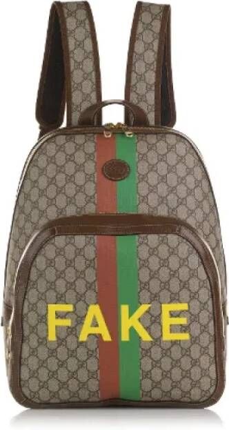 Gucci Vintage Pre-owned Fabric backpacks Bruin Dames
