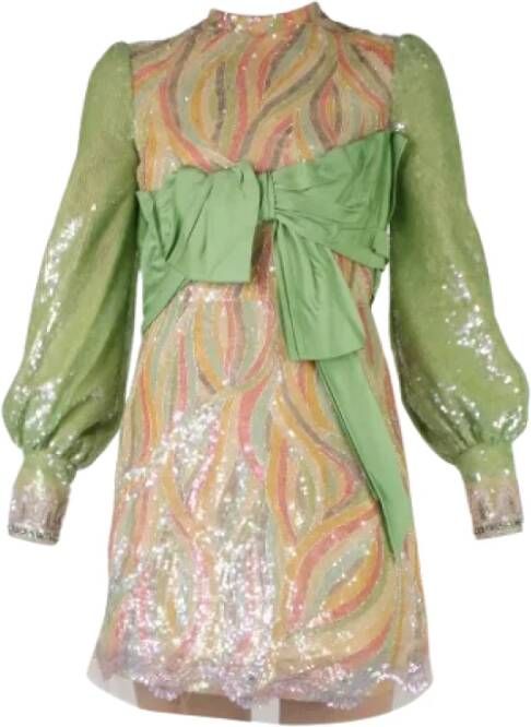 Gucci Vintage Pre-owned Fabric dresses Groen Dames