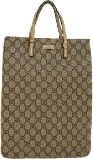 Gucci Vintage Pre-owned Fabric gucci-bags Beige Dames