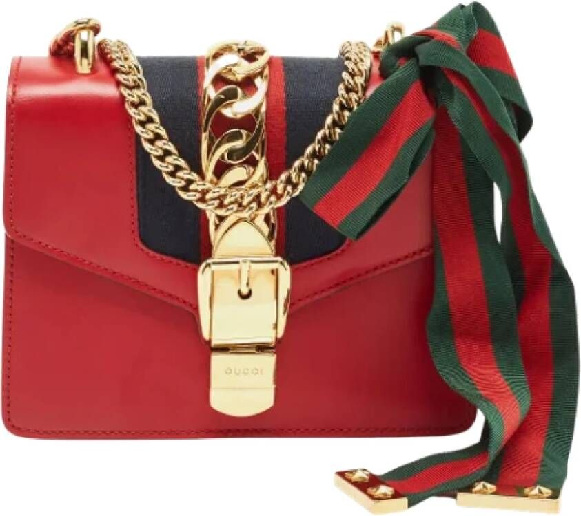 Gucci Vintage Pre-owned Fabric gucci-bags Rood Dames