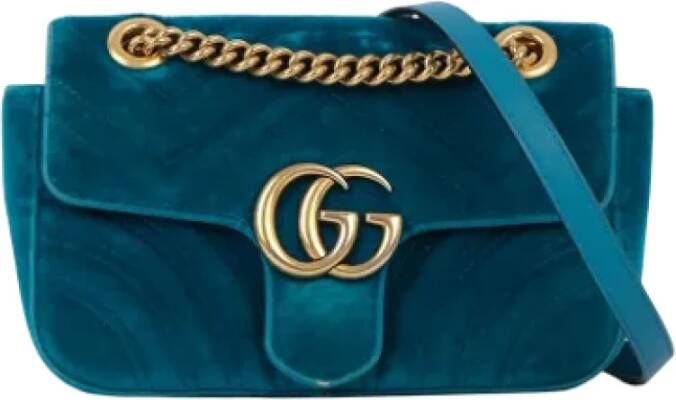 Gucci Vintage Pre-owned Fabric handbags Blauw Dames