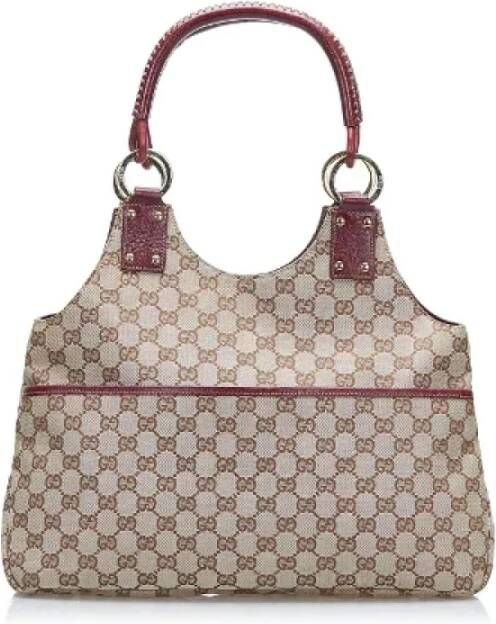 Gucci Vintage Pre-owned Fabric handbags Bruin Dames