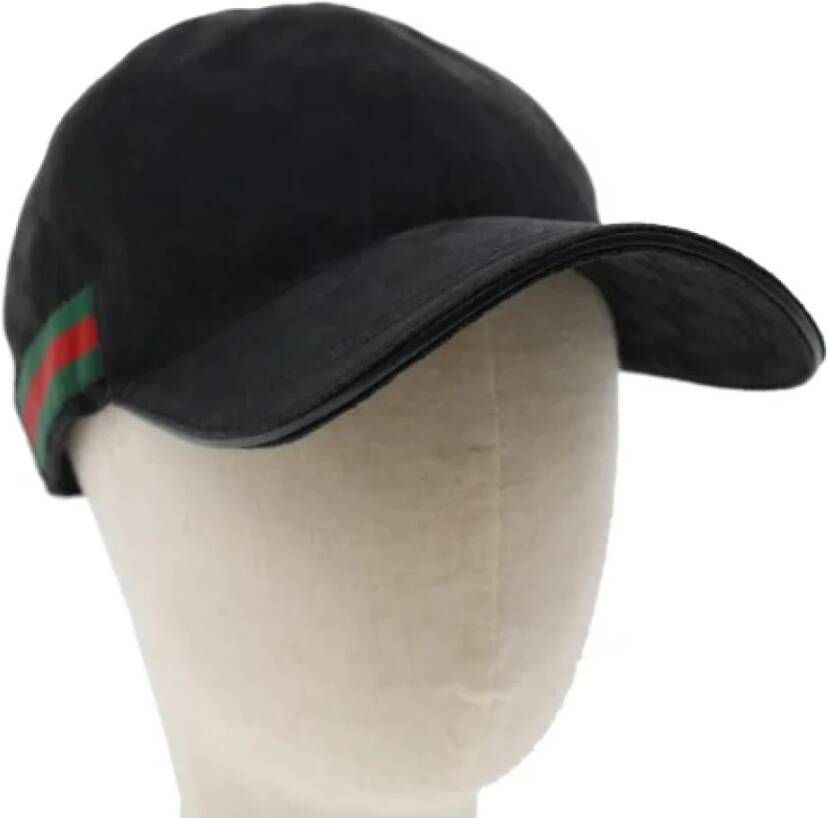 Gucci Vintage Pre-owned Fabric hats Zwart Dames