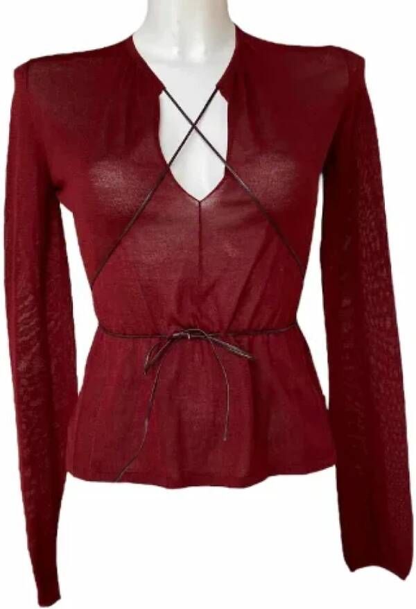 Gucci Vintage Pre-owned Fabric tops Rood Dames