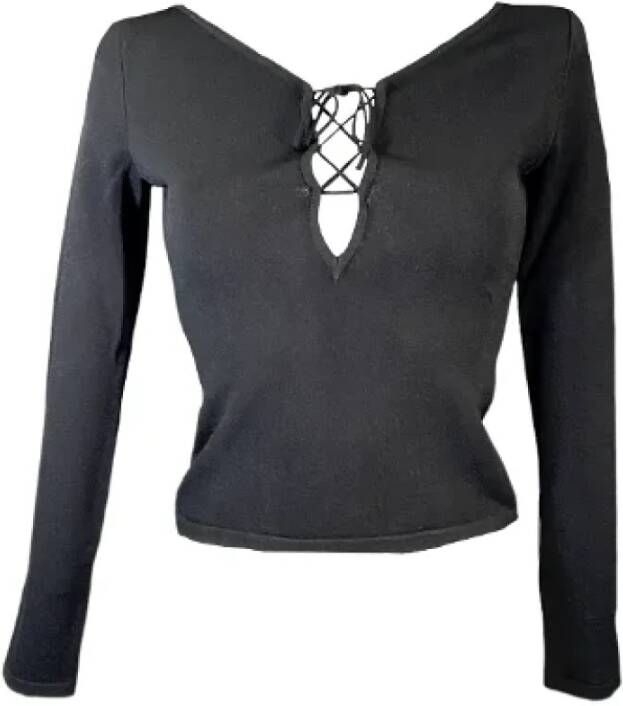 Gucci Vintage Pre-owned Fabric tops Zwart Dames