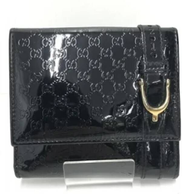 Gucci Vintage Pre-owned Fabric wallets Zwart Dames