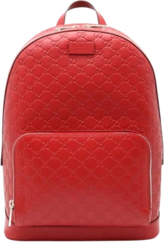 Gucci Vintage Pre-owned Leather backpacks Rood Dames